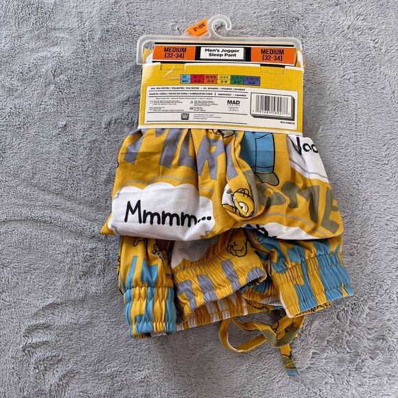 The Simpsons Jogger Pajama Sleep Pants Yellow Soft Stretchy Mens Medium 32 34 - Picture 3 of 5